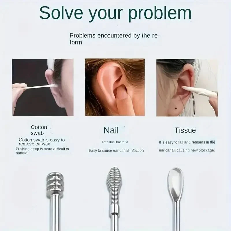 6 Pieces Stainless Steel Ear Wax Removal Kit 👂 - Image 8