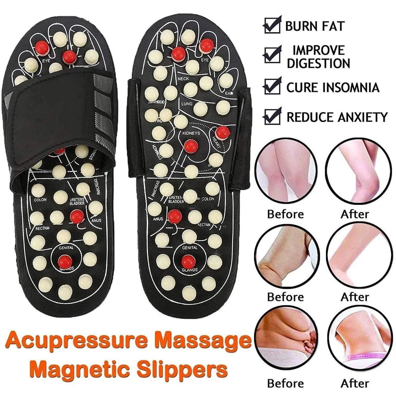 Acupressure and Magnetic Therapy Paduka Slippers for Full Body Blood Circulation For Men and Women - Image 3