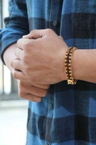 Gold Plated Modern Rudraksha Bracelet - Image 2