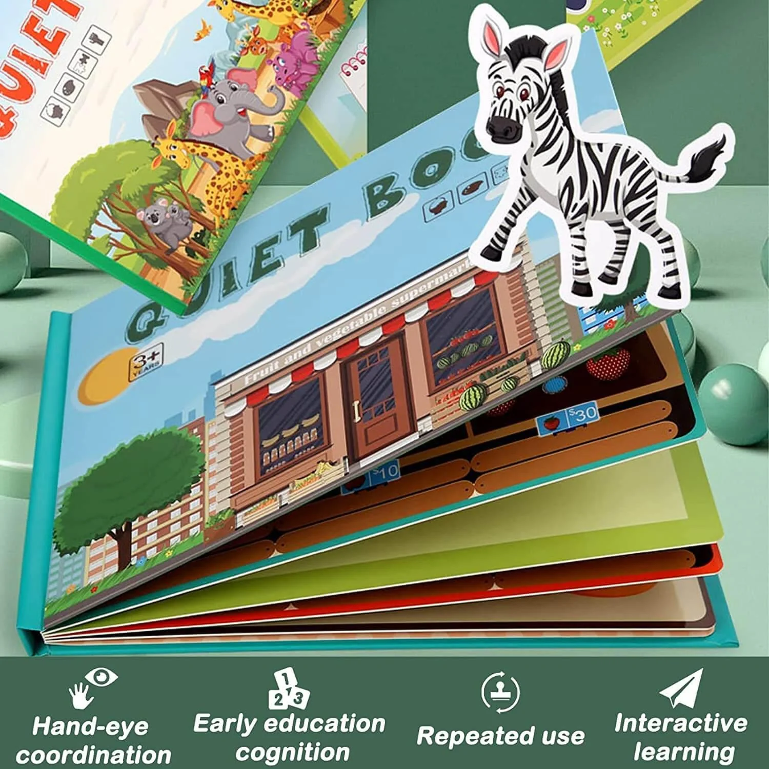 👶MONTESSORI QUIET BOOK FOR KIDS TO DEVELOP LEARNING SKILLS🪀🛝 - Image 14