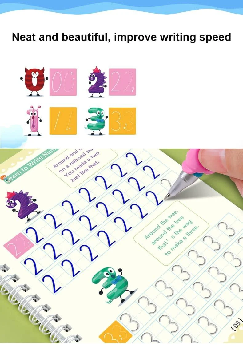 ✨Magic Practice Copybook📚, Buy 1 Set Get 1 Set Free🤩 (8 Book + 2 Pen+ 20 Refill +2 Grip)✍ - Image 5