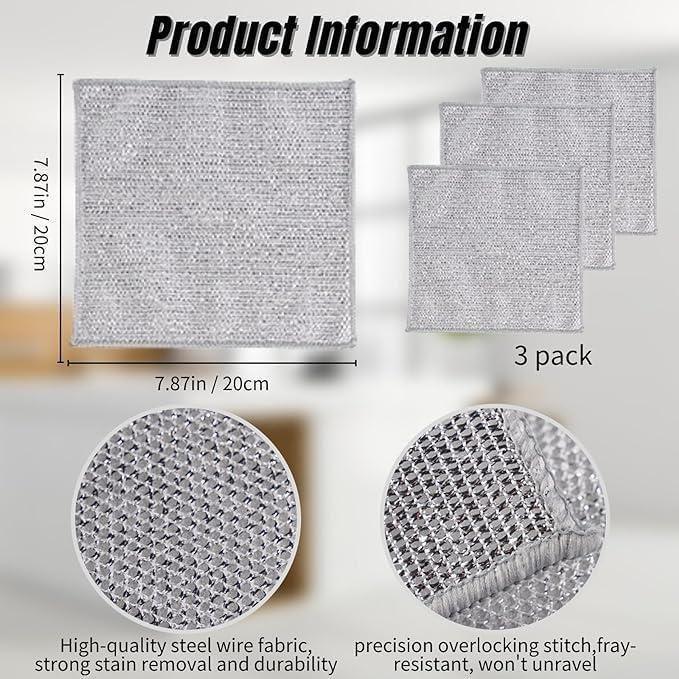 Multifunctional Non-Scratch Wire Dish Cloth ( Pack Of 10 ) - Image 4