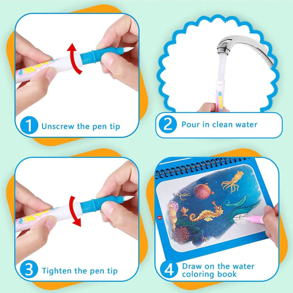 🌟Reusable Magic Water🎨 Painting Book 📚 (SET of 4 Books) - Image 6
