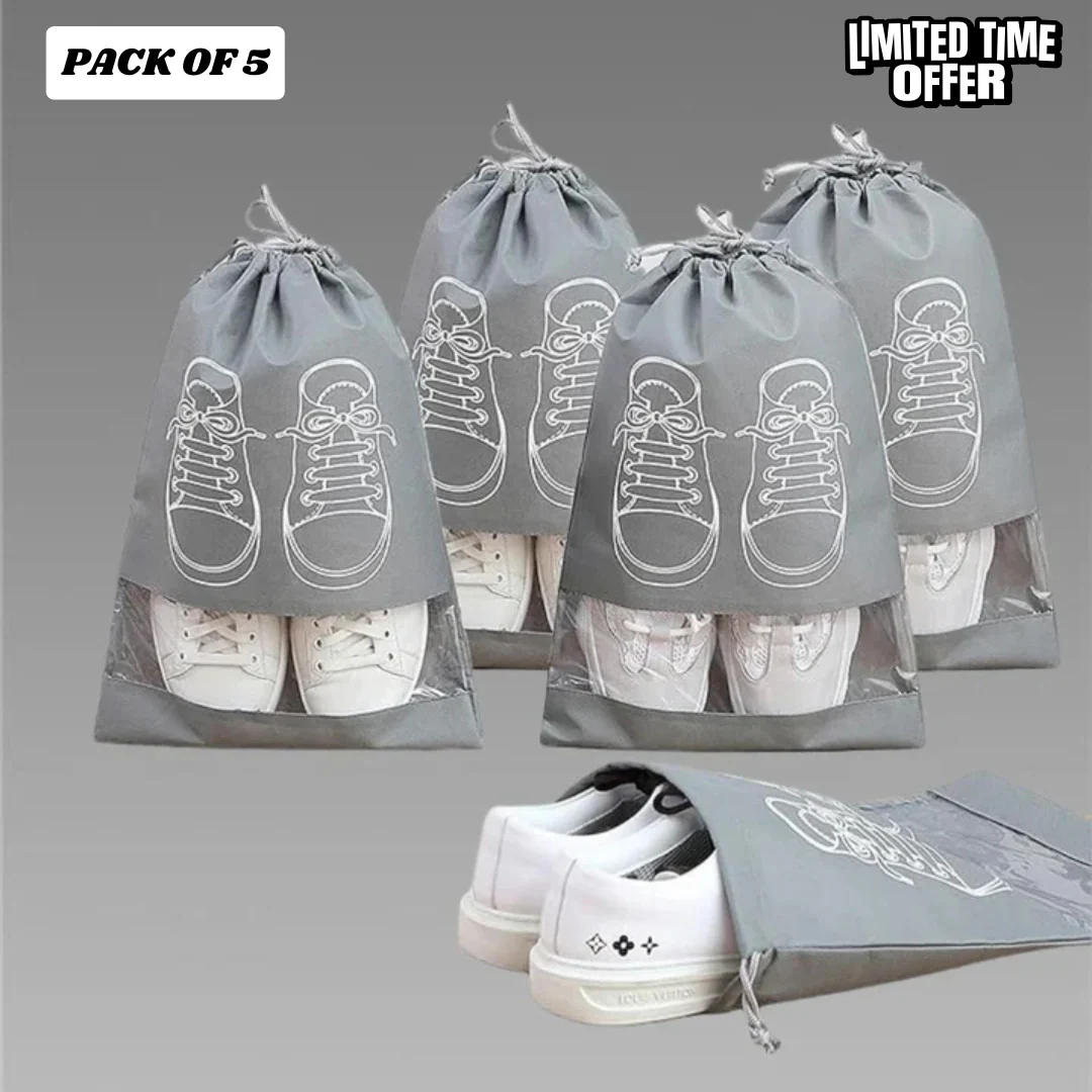 Shoe Bag - Transparent Window Portable Travel Dust-Proof Shoe Bags - Image 8