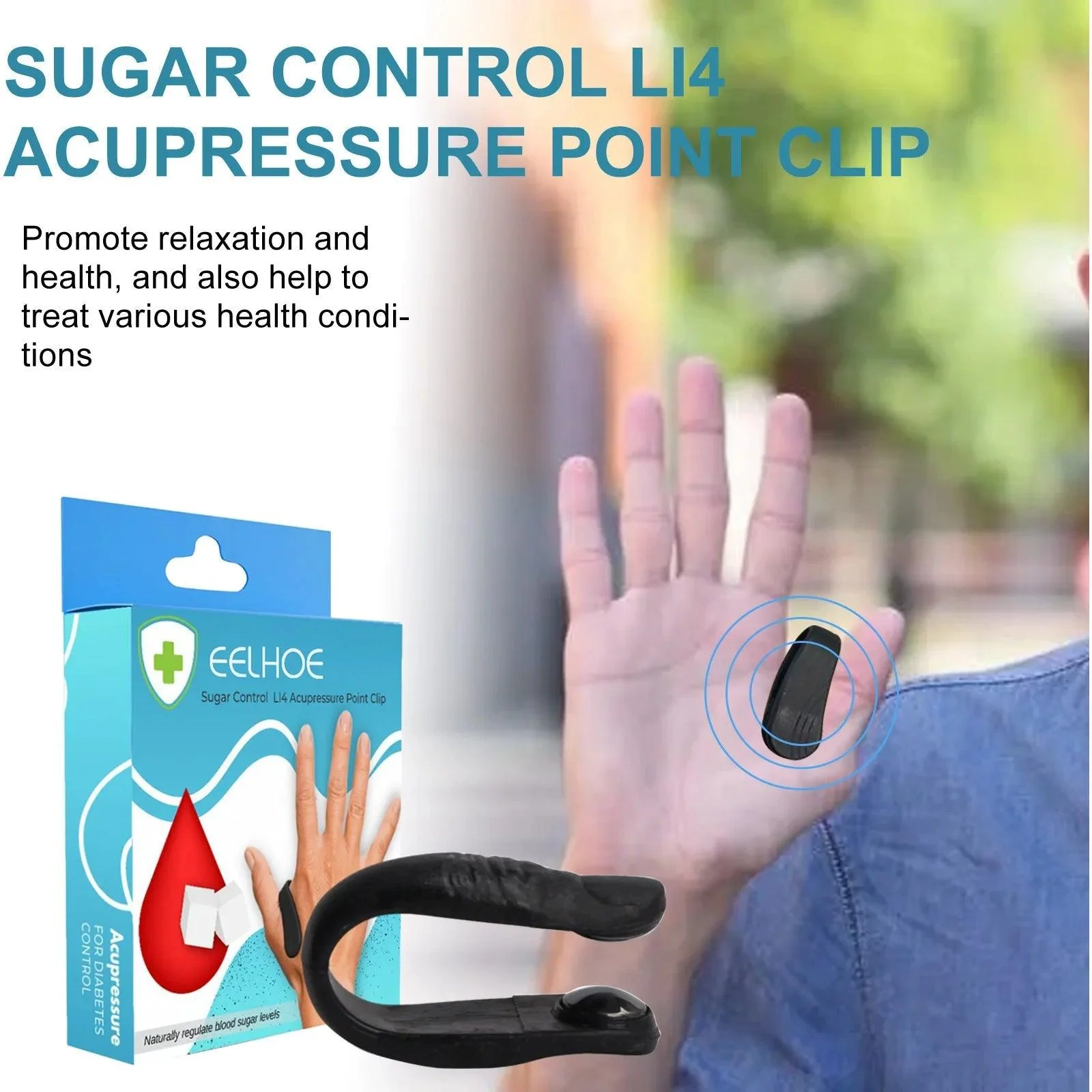 Sugar Control LI4 Acupressure Point Clip ( Buy 1 Get 1 Free ) - Image 7